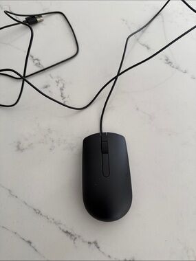 Genuine Dell USB Optical Scroll Wheel Black Mouse -